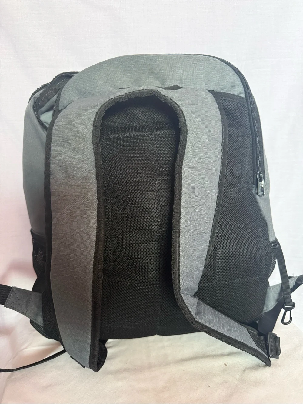Nike Gray and Black Sport Backpack with Swoosh